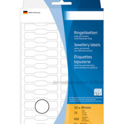 Ringetiketten, weiß
