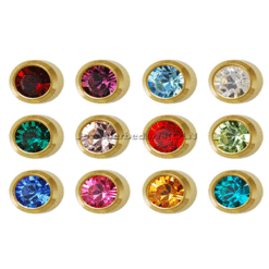 12 Farben, vergoldet