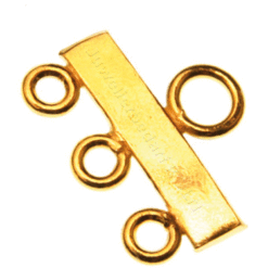 3- reihig, 925 Silber 24K vergoldet