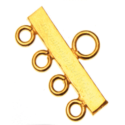 4- reihig, 925 Silber 24K vergoldet