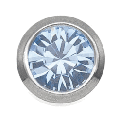 Aquamarin 3mm Palladiumweiß